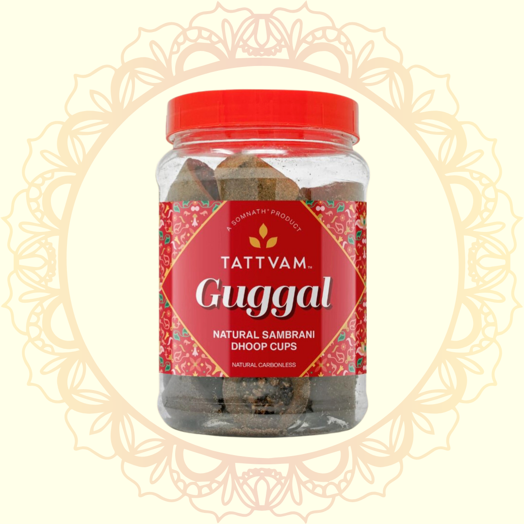 Guggal Natural Sambrani Dhoop Cups (Tattvam) - Ulooka Incense