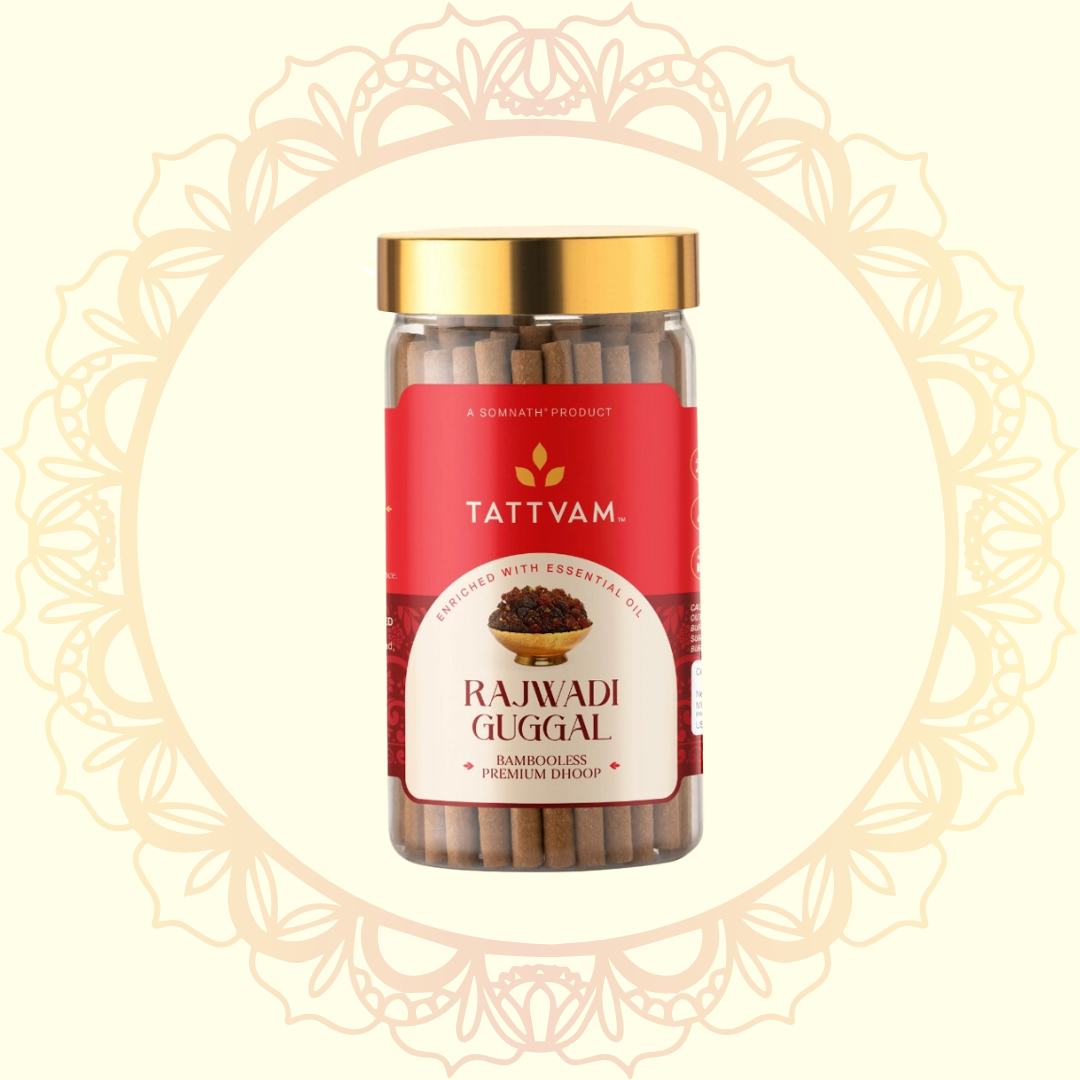 Rajwadi Guggal Premium Dhoop Sticks (Tattvam) - Ulooka Incense