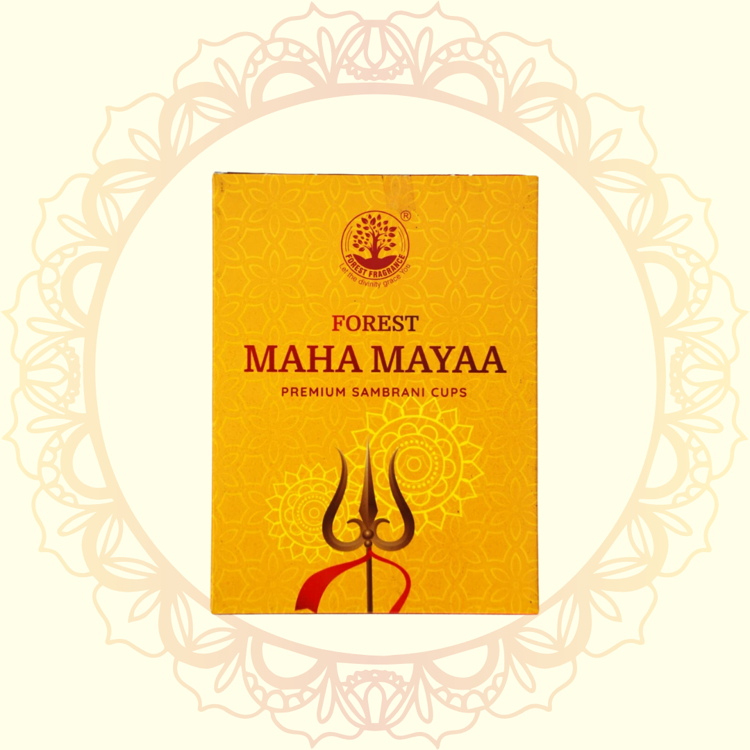 Maha Mayaa Premium Sambrani Dhoop Cup (Forest) - Ulooka Incense