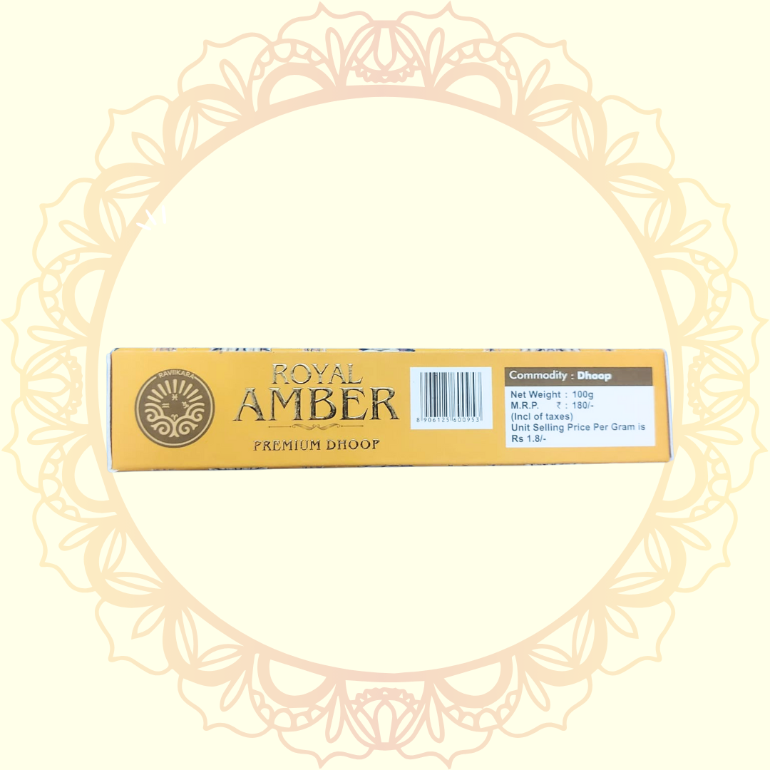 Royal Amber Premium Wet Dhoop (RaviiKara) - Ulooka Incense
