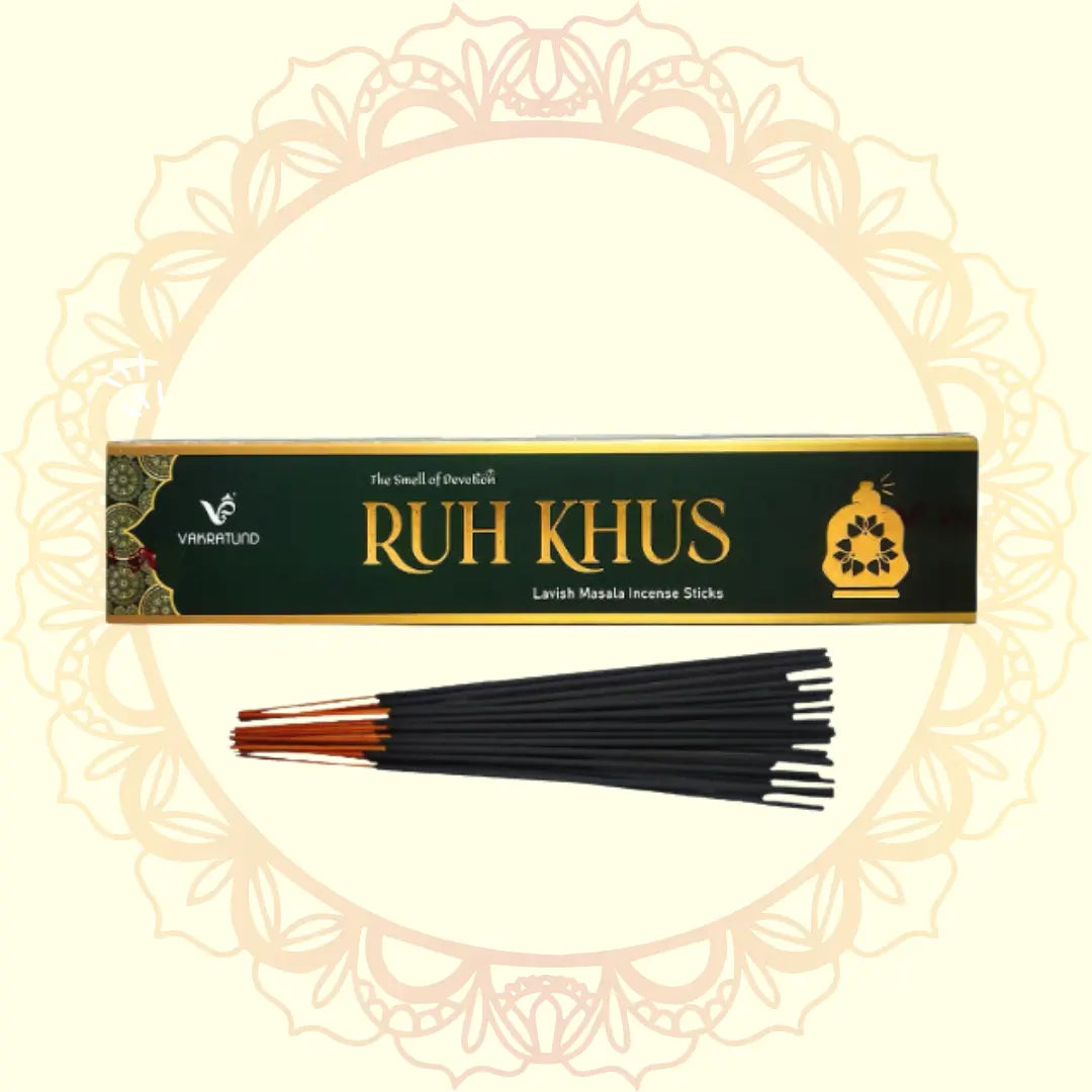 Ruh Khus Masala Incense Sticks (Vakratunda) - Ulooka Incense