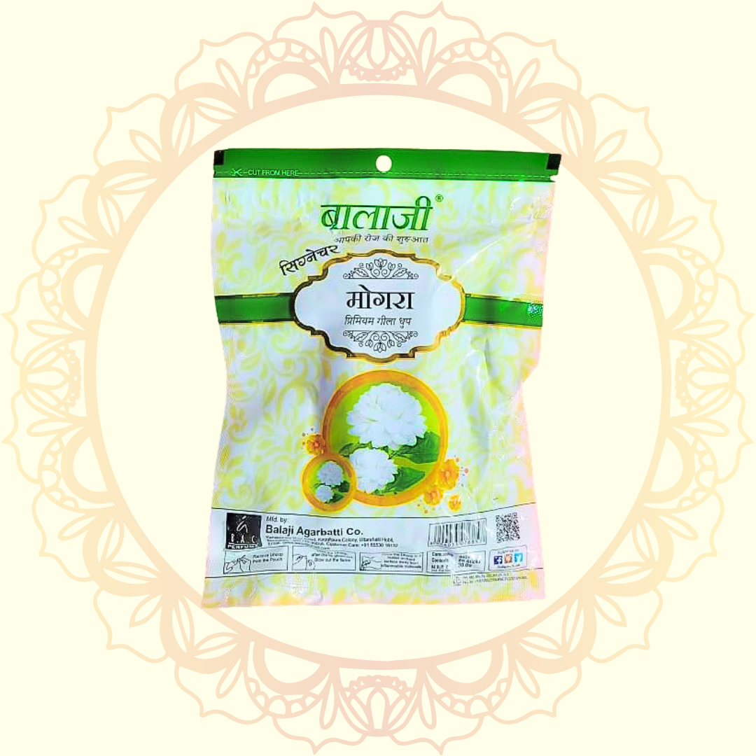 Mogra Premium Wet Dhoop (Balaji) - Ulooka Incense
