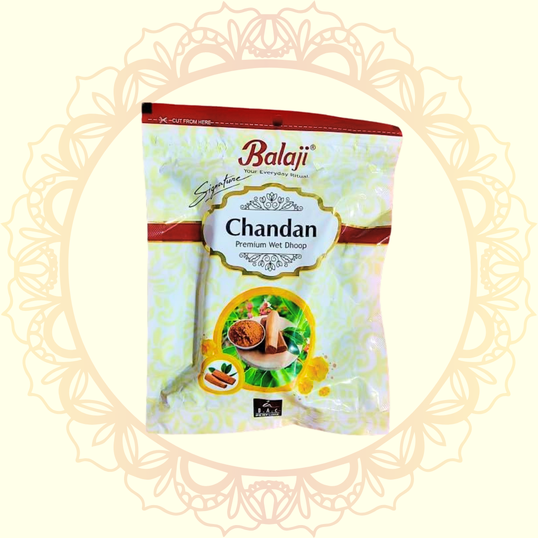 Chandan Premium Wet Dhoop (Balaji) - Ulooka Incense