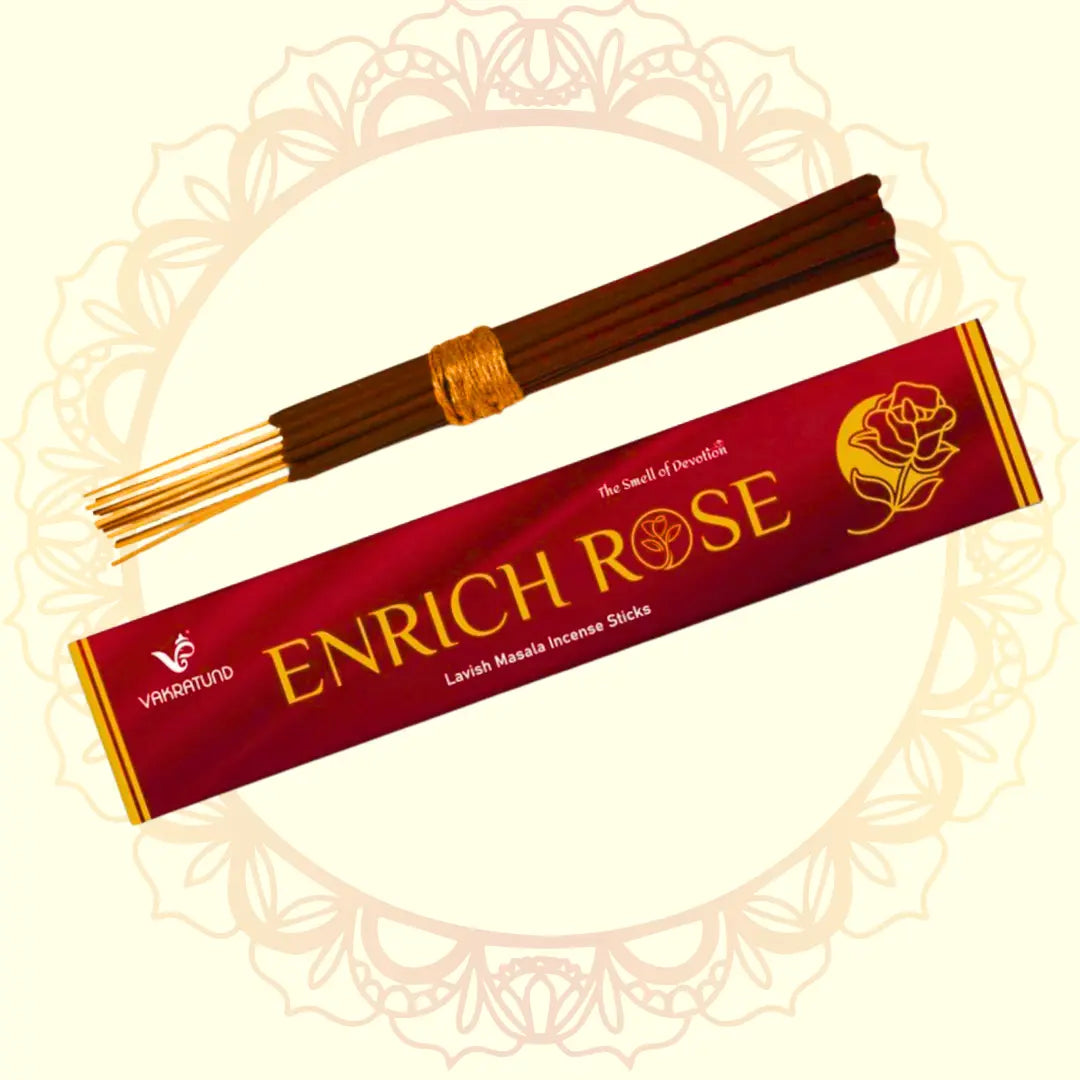 Enrich Rose Incense Sticks(Vakratund) - Ulooka Incense