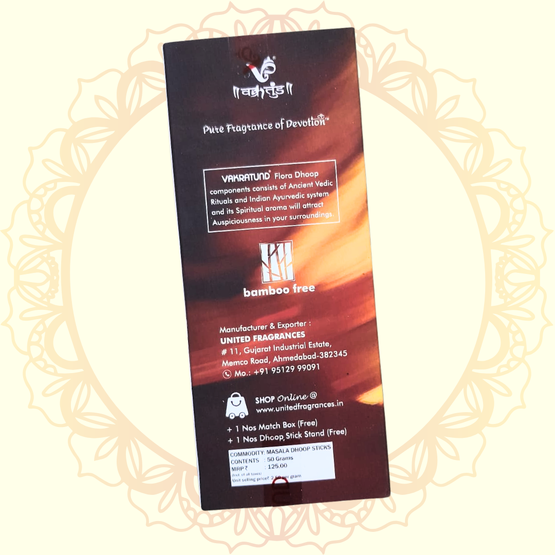 Satya Narayan Lavish Masala Sticks (Vakratund) - Ulooka Incense