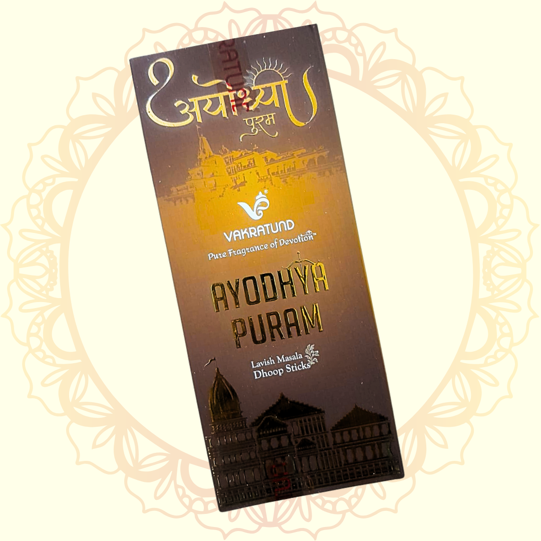 Ayodhya Puram Lavish Masala dhoop Sticks (Vakratund) - Ulooka Incense
