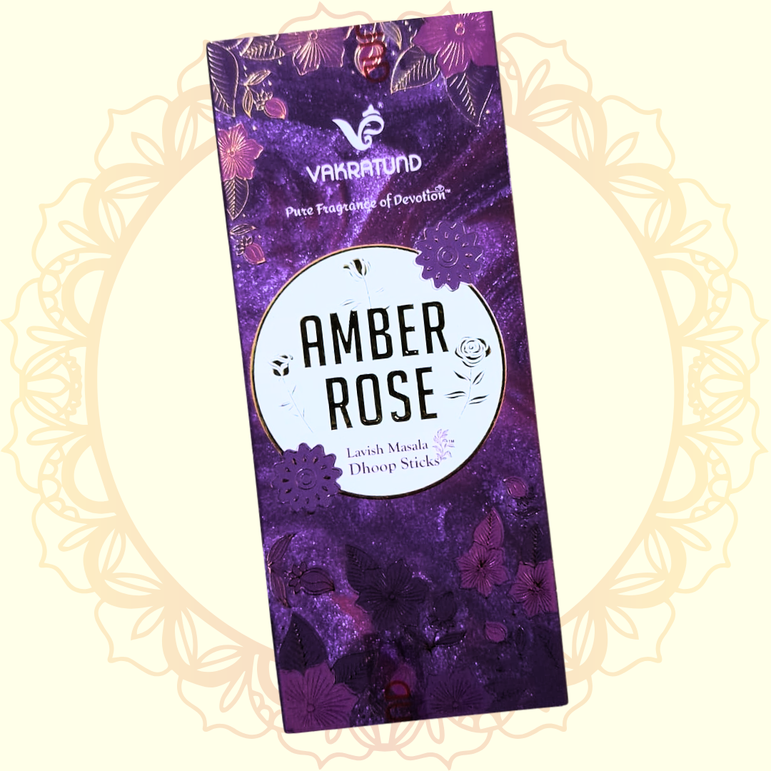 Amber Rose Lavish Masala Sticks (Vakratund) - Ulooka Incense