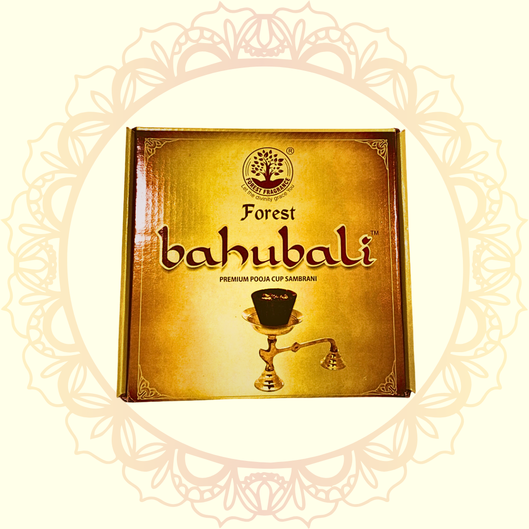 Bahubali Premium Pooja Cup Sambrani (Forest) - Ulooka Incense