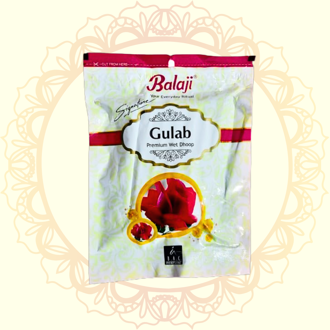 Gulab Premium Wet Dhoop (Balaji) - Ulooka Incense