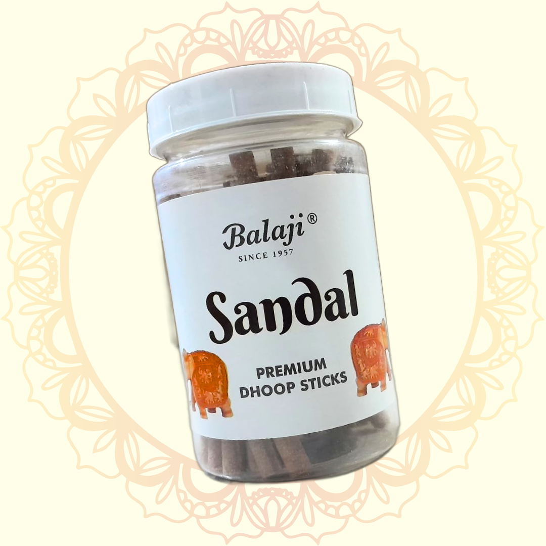 Sandal Premium Dhoop Sticks (Balaji) - Ulooka Incense