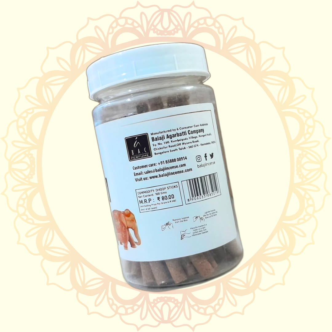 Sandal Premium Dhoop Sticks (Balaji) - Ulooka Incense