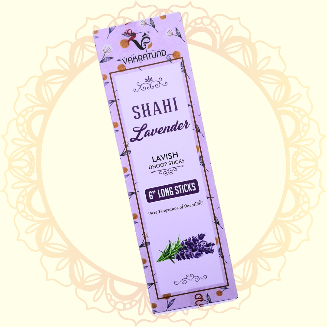 Shahi Lavender Lavish Dhoop Sticks (Vakratund) - Ulooka Incense