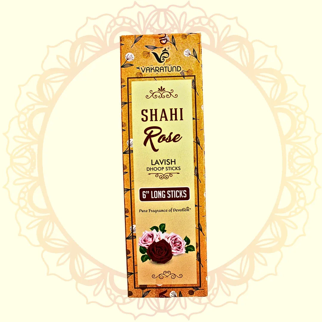 Shahi Rose Premium Dhoop Sticks (Vakratund) - Ulooka Incense
