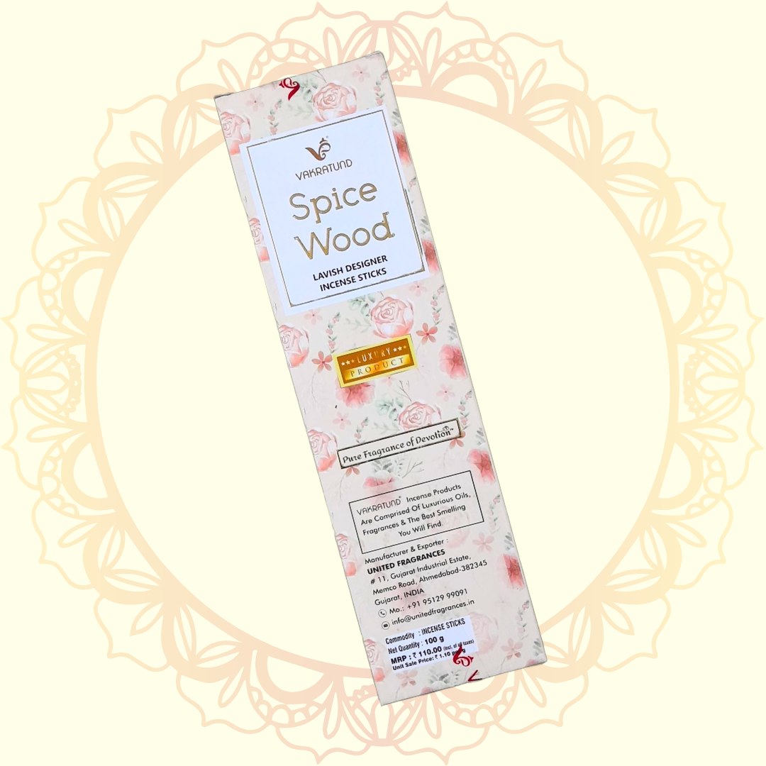 Spice Wood Lavish Incense Stick (Vakratund) - Ulooka Incense