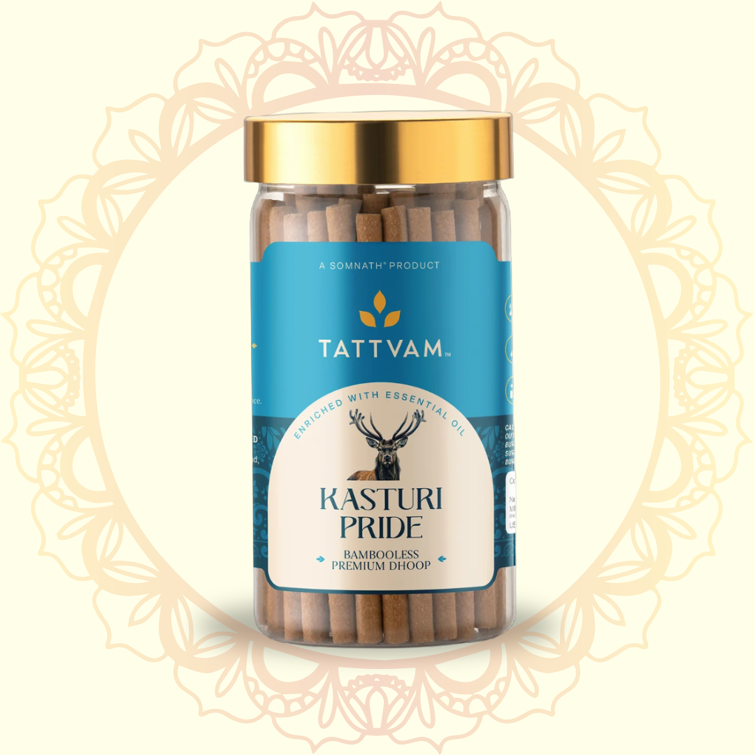 Kasturi Pride Premium Dhoop Sticks (Tattvam) - Ulooka Incense
