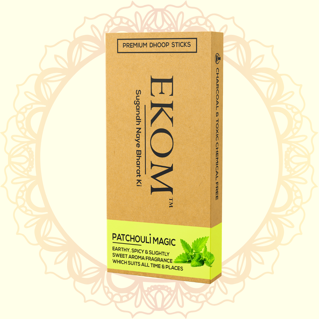 Patchouli Magic Dhoop Sticks (EKOM) - Ulooka Incense