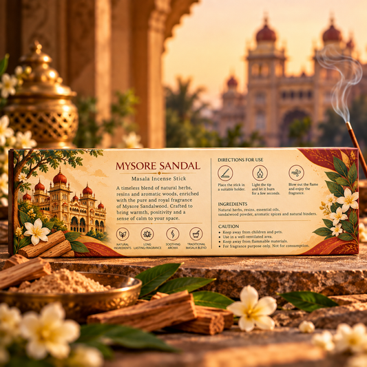 Mysore Sandal Natural Incense Sticks (Agarbatti) – 100g