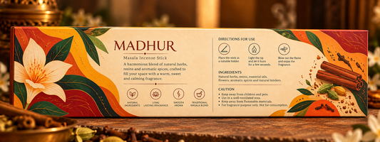 Madhur Natural Masala Incense Sticks (Agarbatti) – 100g
