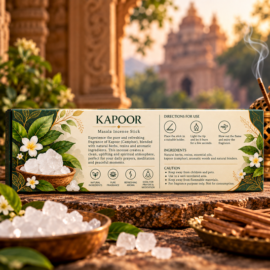 Kapoor Natural Incense Sticks (Agarbatti) – 100g