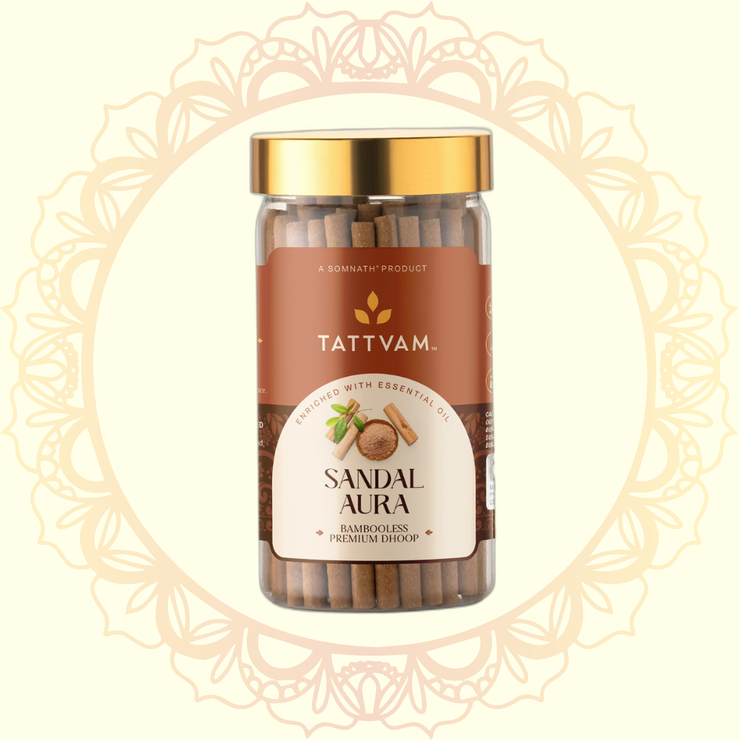 Sandal Aura Premium Dhoop Sticks (Tattvam) - Ulooka Incense