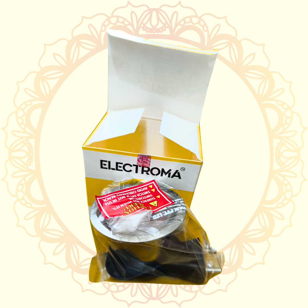 Electric Camphor Burner | Stainless Steel Kapoor Dani with Light & On/Off Switch