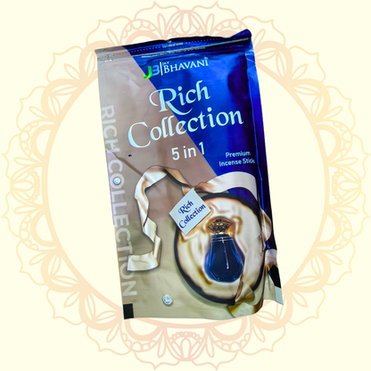 Jay Bhavani 5-in-1 Premium Incense Sticks | Rich Collection Gift Set | 250g