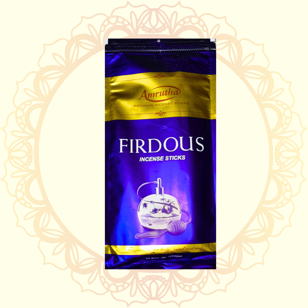 Amrutha Firdous Premium Incense Sticks 115g Front Packaging