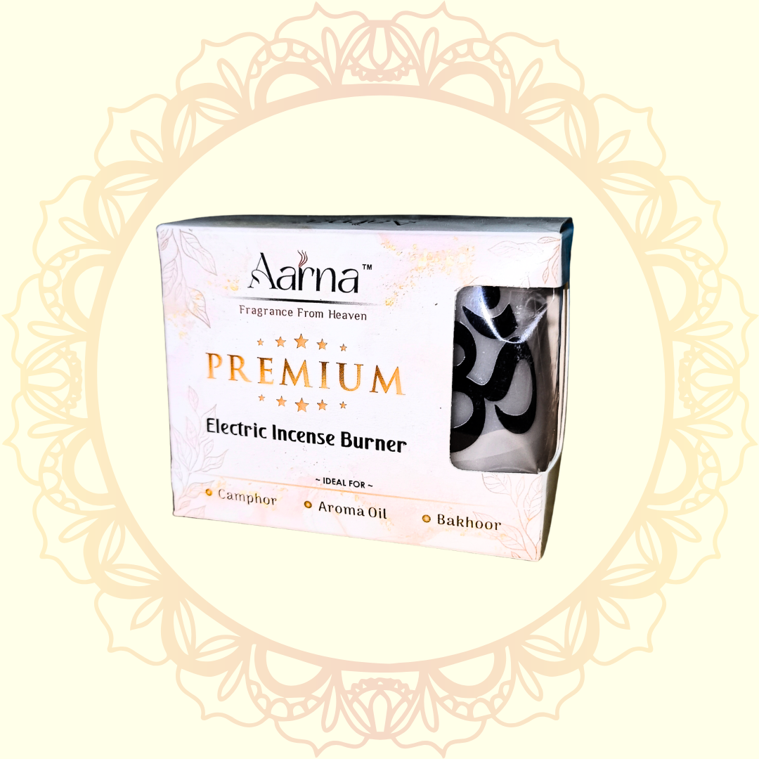 Electric Incense Burner | Aroma Oil, Camphor & Bakhoor Diffuser for Home & Pooja