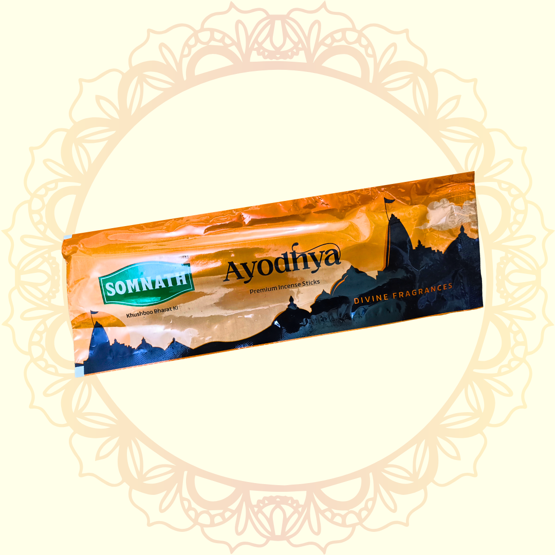 Ayodhya Premium Incense Stick Pouch | Ram Mandir Special Agarbatti | Divine Fragrance