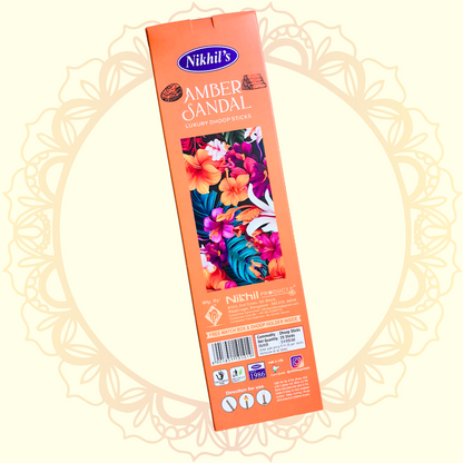 Amber Sandal Luxury Dhoop Stick (Nikhil) - Ulooka Incense