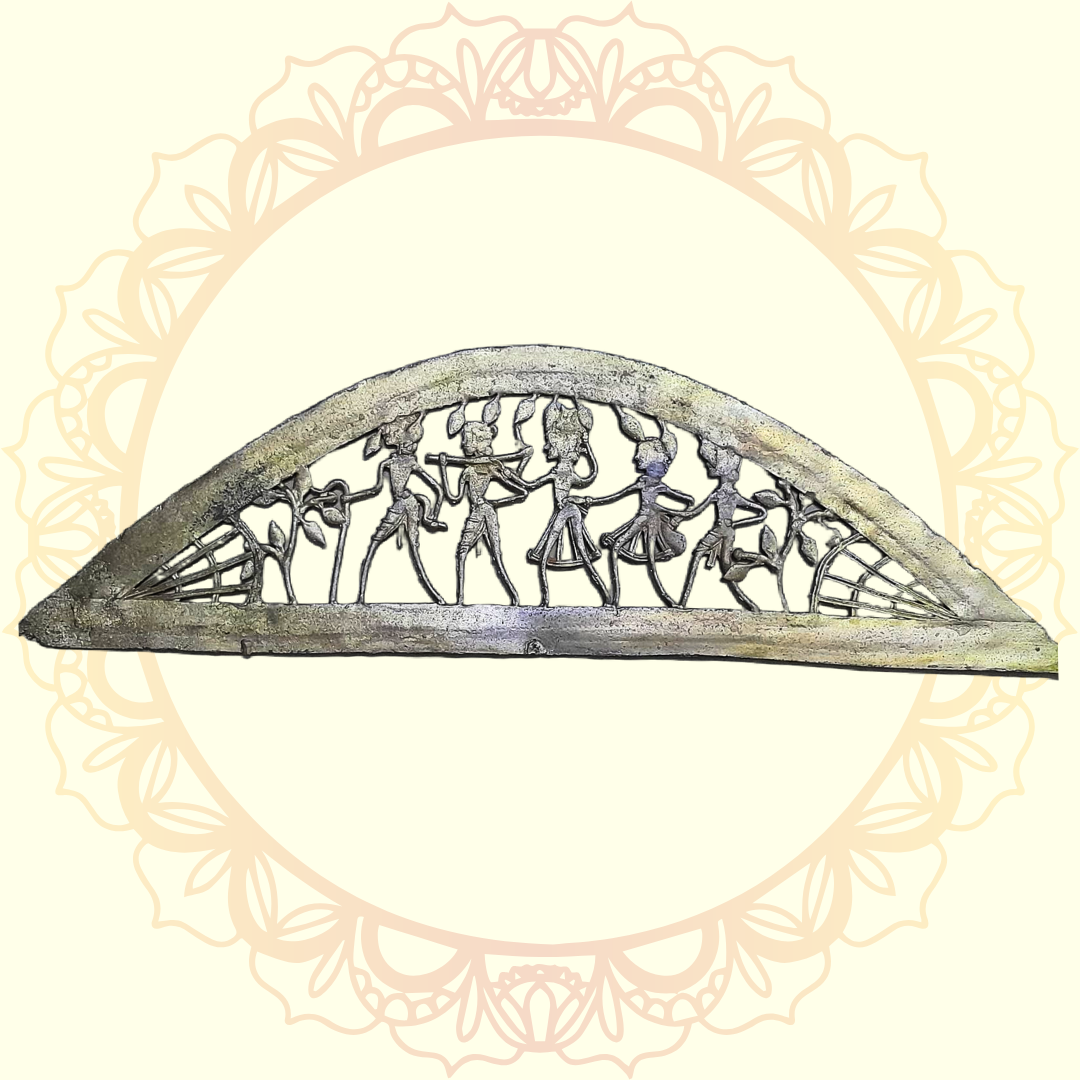 Dhokra Metal Dhanu Jali - Handcrafted Tribal Art Decor