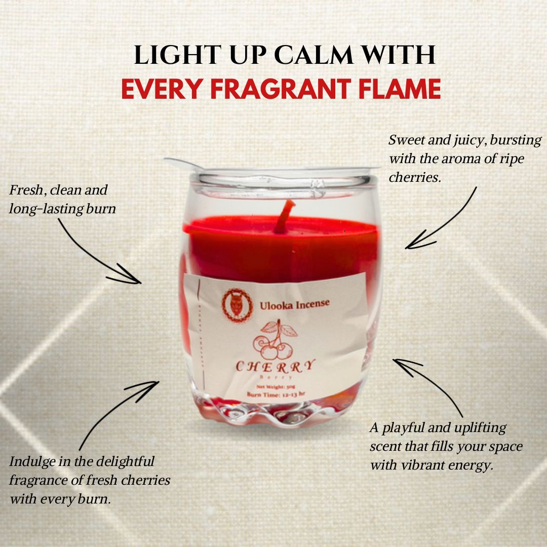Perfumed Glass Candle (Ulooka) - Ulooka Incense