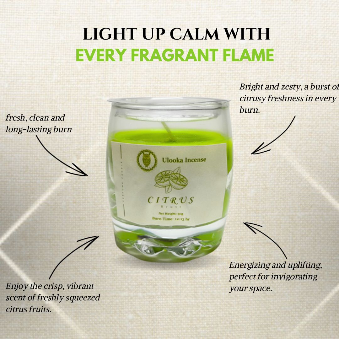 Perfumed Glass Candle (Ulooka) - Ulooka Incense