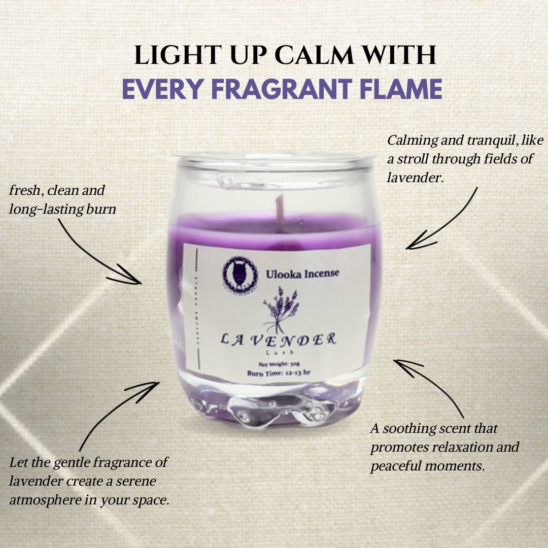 Perfumed Glass Candle (Ulooka) - Ulooka Incense