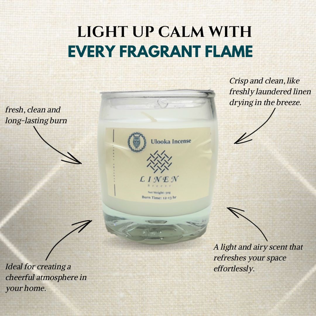 Perfumed Glass Candle (Ulooka) - Ulooka Incense