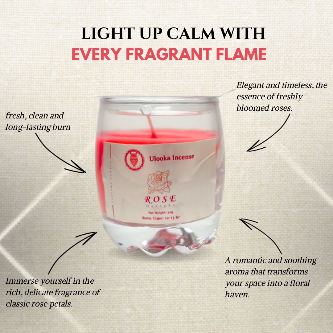 Perfumed Glass Candle (Ulooka) - Ulooka Incense