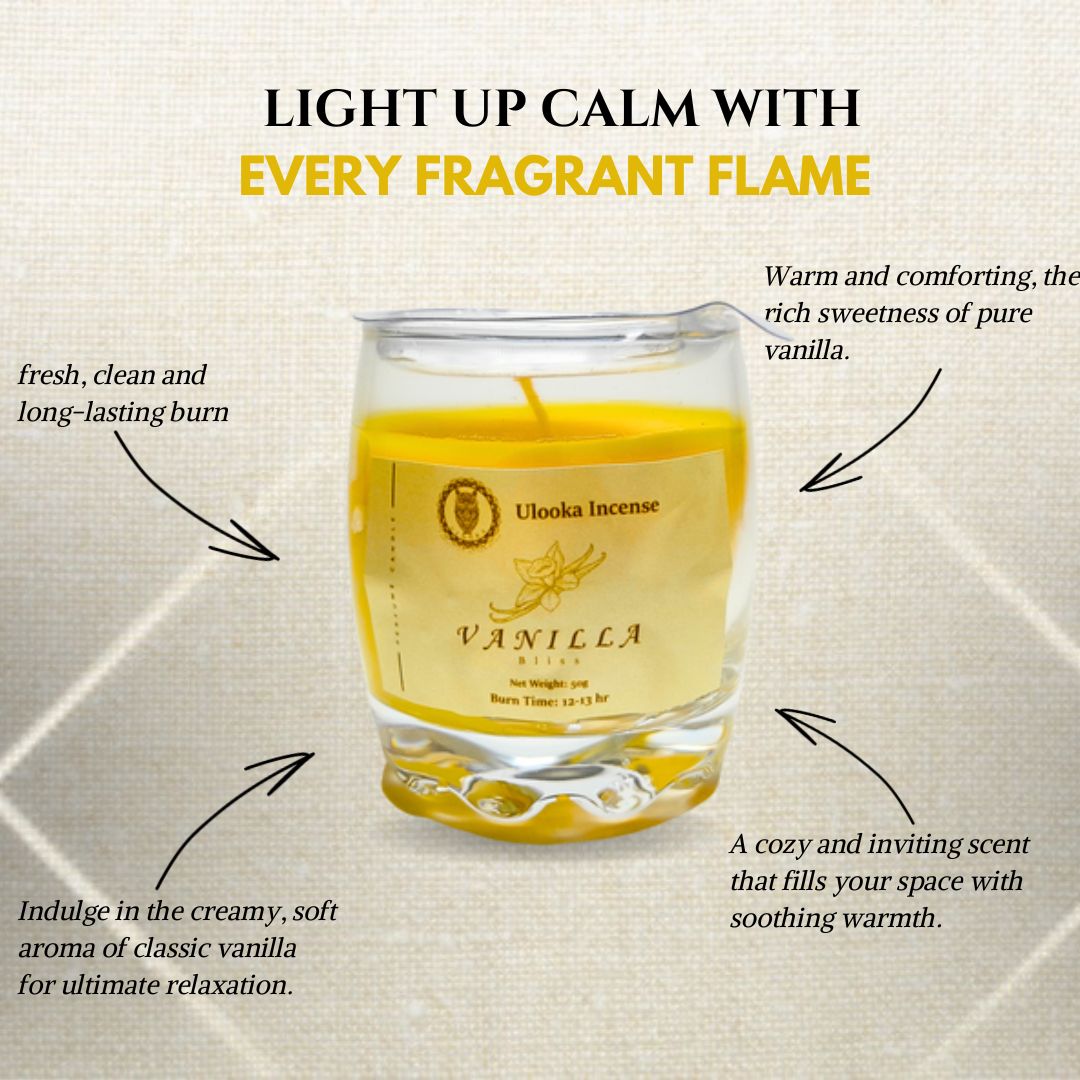 Perfumed Glass Candle (Ulooka) - Ulooka Incense