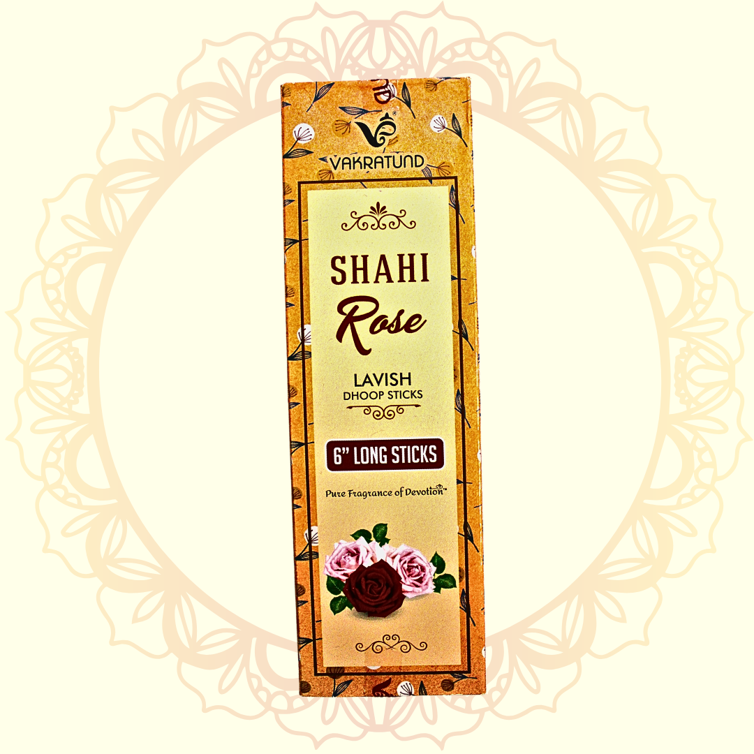 Shahi Rose Premium Dhoop Sticks (Vakratund) - Ulooka Incense