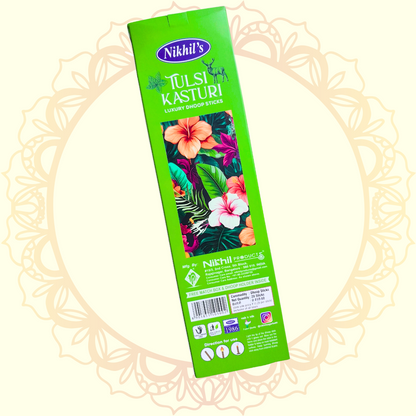 Tulsi Kasturi Luxury Dhoop Stick (Nikhil) - Ulooka Incense